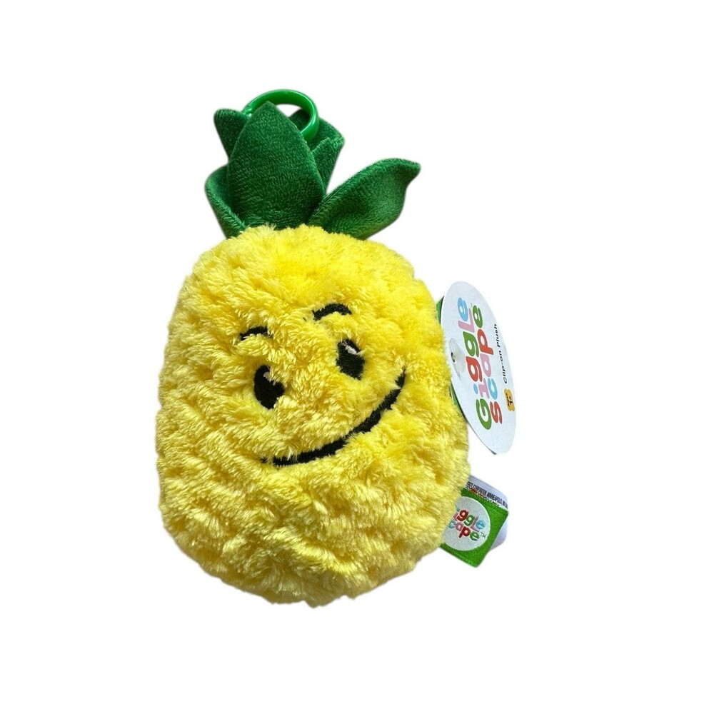 NWT Giggle Scape Pineapple Fruit Back-to-School  Bag Clip-On NEW 6.5"